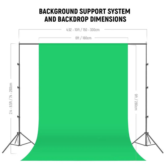 Professional Studio Lighting Kit Softbox Umbrellas Backdrop Stands LED Bulbs Clamps Carry Bags